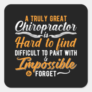 Sticker Carré Chiropratique Spine Chiro Vraiment Grand Chiroprat