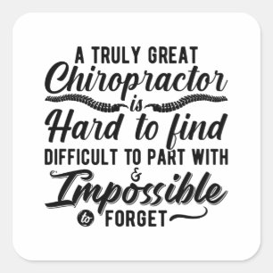 Sticker Carré Chiropratique Vraiment Grand Chiropraticien Spine
