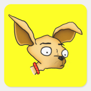 Sticker Carré Chiwawa mignon