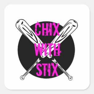 Sticker Carré Chix avec Stix
