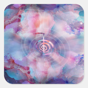 Sticker Carré Cho Ku Rei - Aquarelle douce