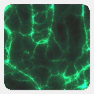 Sticker Carré Choc électrique en vert foncé