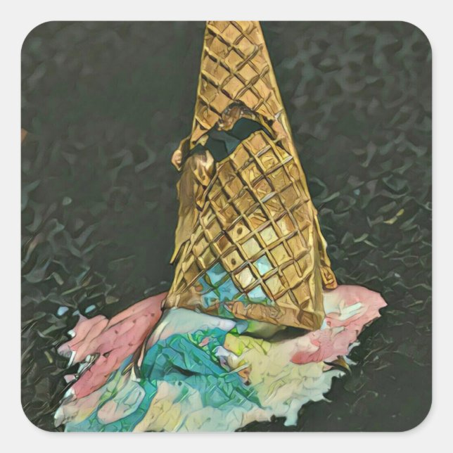Sticker Carré Chocolat glacé amant cadeau (Devant)