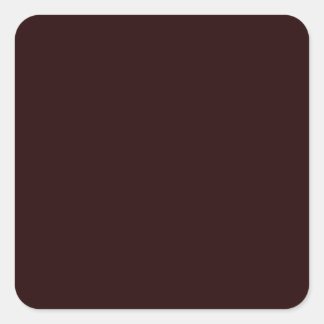 Sticker Carré Chocolat noir solide Brown classique