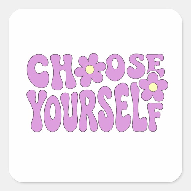 Sticker Carré Choisissez vous-même  (Devant)
