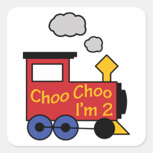 Sticker Carré Choo Choo Je suis deux