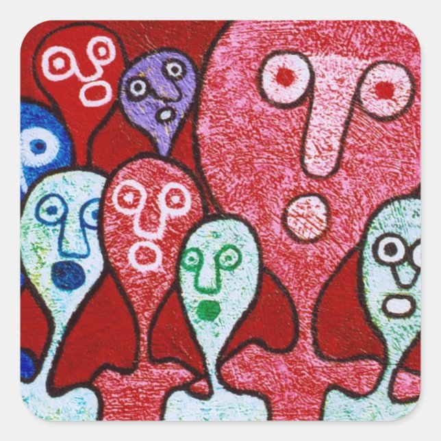 Sticker Carré Chorale Air Head (Devant)