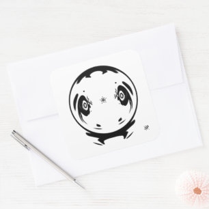 Sticker Carré Chose de gamin bizarre de manga Personnage de dess