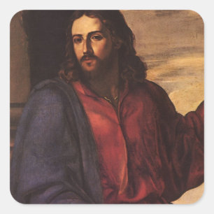 Sticker Carré Christ Bénir les enfants par Artemisia Gentileschi