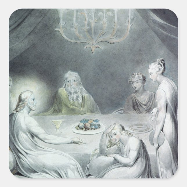 Sticker Carré Christ dans la Maison de Martha et Marie (Devant)