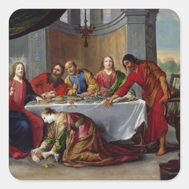 Sticker Carré Christ dans la maison de Simon le pharisien (Devant)
