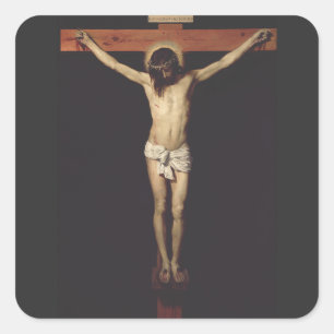 Sticker Carré Christ en croix de Diego Velazquez