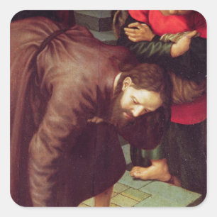 Sticker Carré Christ et la femme prise dans l'adultère