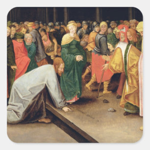 Sticker Carré Christ et les femmes prises dans l'adultère, 1628