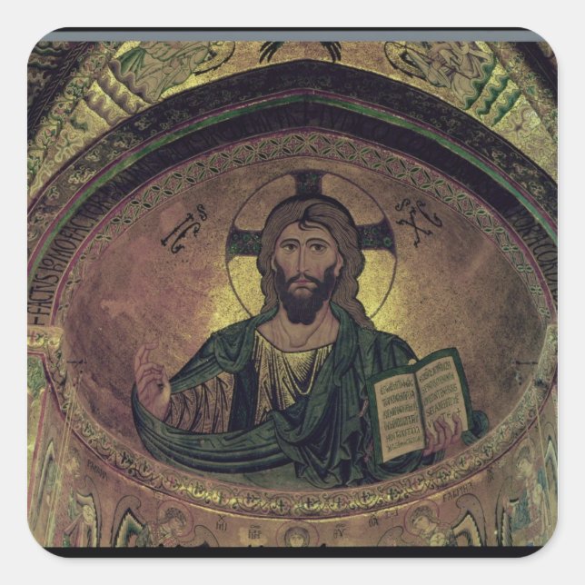 Sticker Carré Christ Pantocrat dans l'abside (Devant)