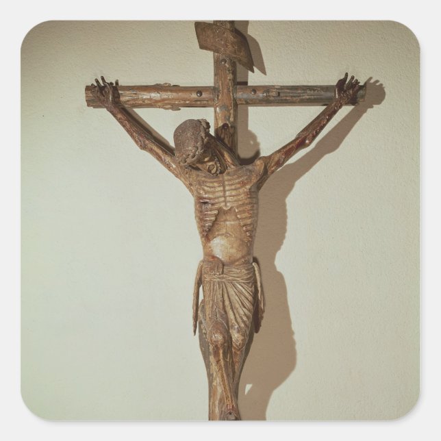 Sticker Carré Christ sur la Croix, appelé "Le Dévot Christ" (Devant)