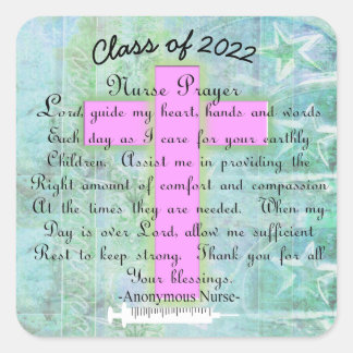 Sticker Carré Christian Nurse Prayer Class 2022
