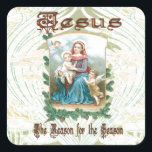 Sticker Carré Christmas 2<br><div class="desc">Jésus est la raison de la saison</div>