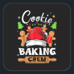 Sticker Carré Christmas Cookie Baking Crew Funny Pajamas Famille<br><div class="desc">C'est un gant de Christmas. Votre famille,  les amis ou les children aimeront que vous fassiez ce que vous voulez. Wishing you and your familiy and friends a Merry Christmas.</div>