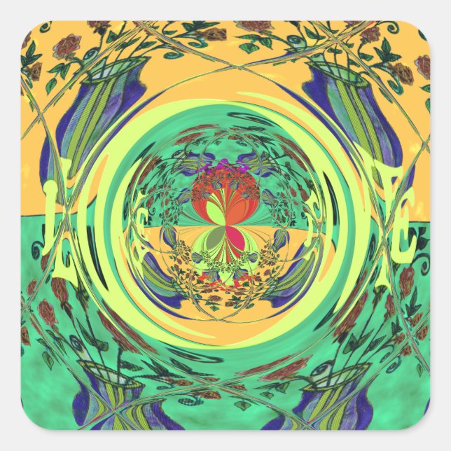 Sticker Carré Christmas Eat Love Jouer Hakuna Matata Couleur.png (Devant)