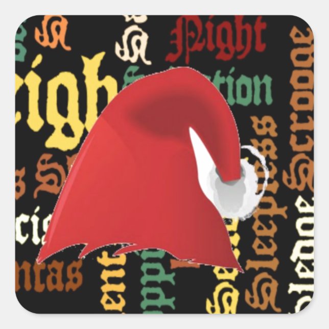 Sticker Carré Christmas empoisonne Have a Nice Day & a Better Ni (Devant)