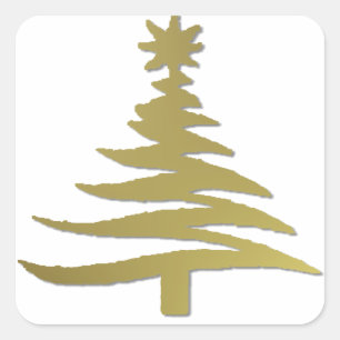 Sticker Carré Christmas Tree Stencil