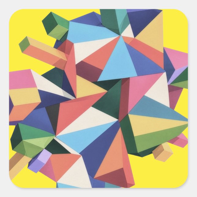 Sticker Carré Chromatic Fragment Field (Devant)
