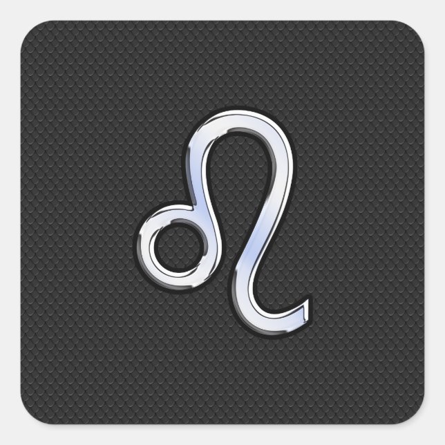 Sticker Carré Chrome moderne comme Leo Connexion peau de serpent (Devant)