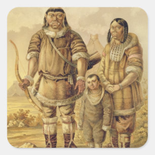 Sticker Carré Chukchi Nomads, gravée par Winckelmann et Sons (
