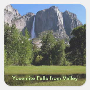 Sticker Carré Chutes de Yosemite en Californie