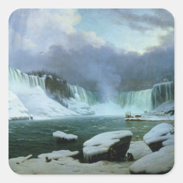 Sticker Carré Chutes Niagara (Devant)