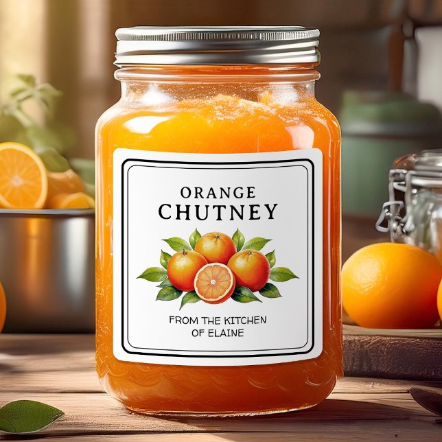 Sticker Carré Chutney d'orange (Créateur téléchargé)