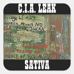 STICKER CARRÉ CIA LEAK SATIVA