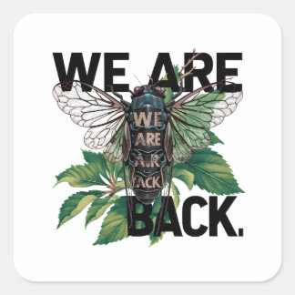 Sticker Carré cicada-tshirt design