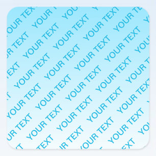 Sticker Carré Ciel bleu (couleur changeable) Motif Ombre et text