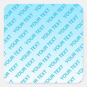 Sticker Carré Ciel bleu (couleur changeable) Motif Ombre et text