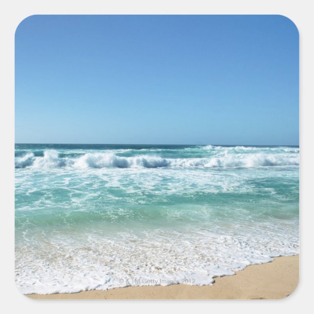 Sticker Carré Ciel bleu et mer 18 (Devant)