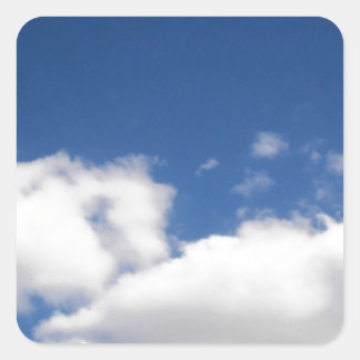 Sticker Carré Ciel bleu et nuages blancs