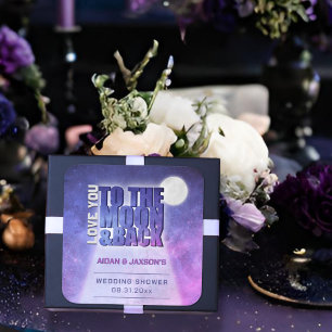 Sticker Carré Ciel céleste de nuit Lune de mariage sous la plein