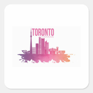STICKER CARRÉ CIEL DE TORONTO CANADA