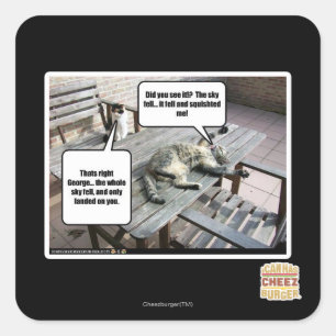 Sticker Carré Ciel est en train de tomber