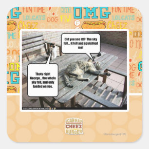 Sticker Carré Ciel est en train de tomber