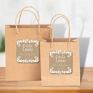 Sticker Carré Cielito Lindo Talavera Baby shower mexicain Fiesta