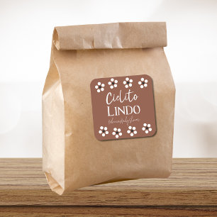 Sticker Carré Cielito Lindo Talavera Baby shower mexicain Fiesta