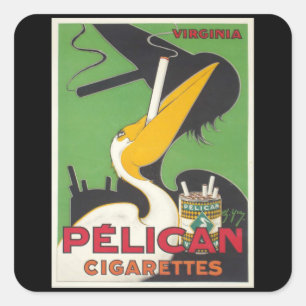 Sticker Carré Ciges pélicans - Cigarettes Vintages