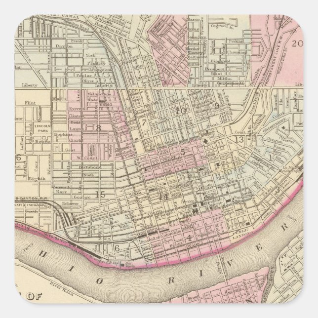 Sticker Carré Cincinnati 2 (Devant)