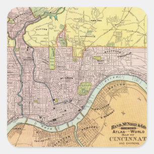 Sticker Carré Cincinnati, Ohio 2