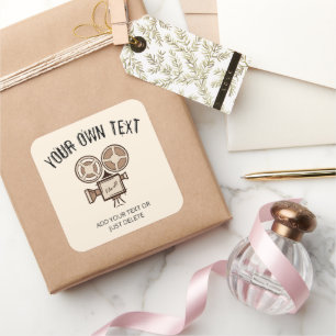 Sticker Carré cinéaste, producteur de films, réalisateur, acteur