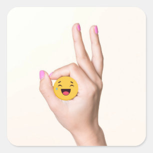 Sticker Carré Circle Game Ok Vous A Obtenu