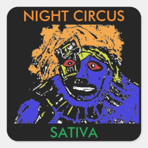 STICKER CARRÉ CIRQUE DE NUIT SATIVA